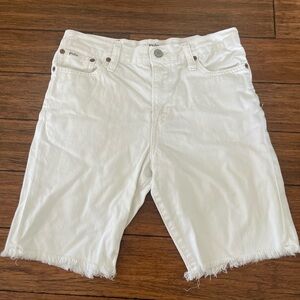 Ralph Lauren Classic White Boys 14 Slim Jean Cutoff Shorts